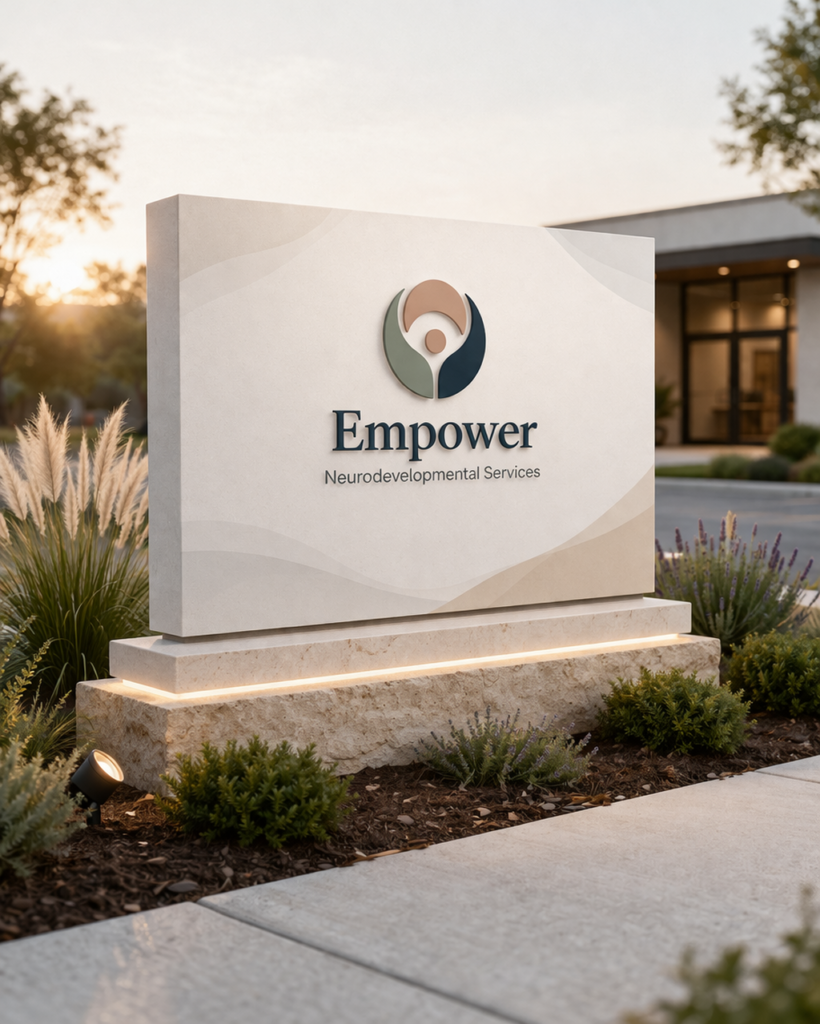 Empower Neurodevelopmental Services sign mockup