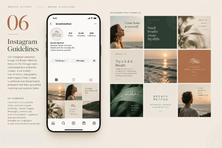 Breath Method brand guidelines: Instagram guidelines