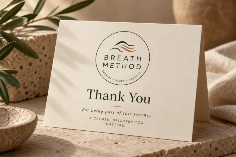 Breath Method thank-you card mockup