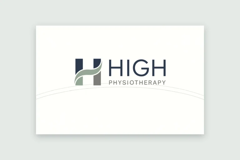 High Physiotherapy business card front with the logo