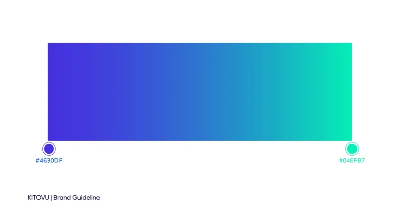 Kitovu violet-to-mint brand gradient
