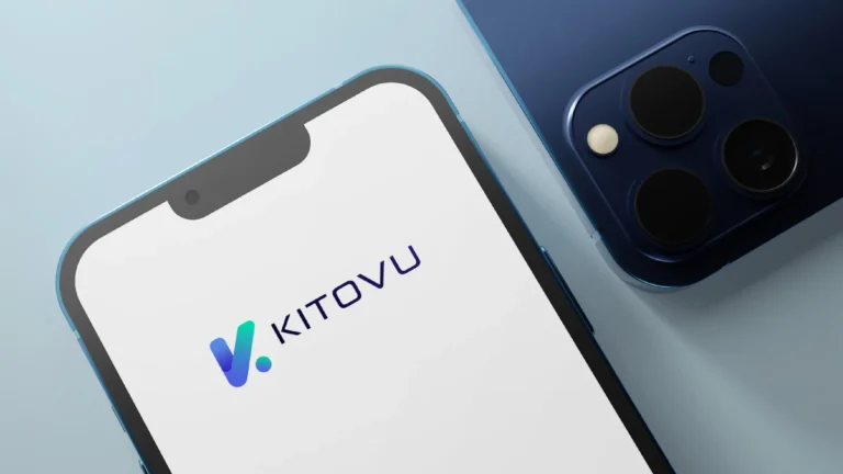 Kitovu logo on a smartphone screen