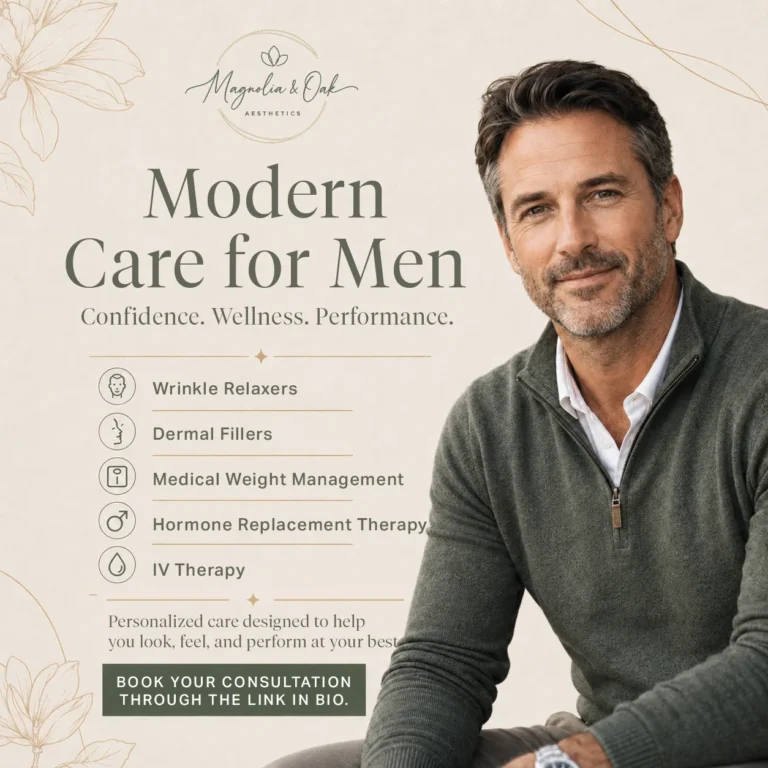 Magnolia & Oak Aesthetics men’s care social post
