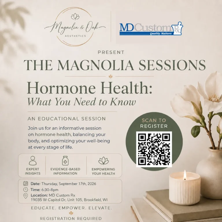 Magnolia Sessions flyer for a hormone health educational session