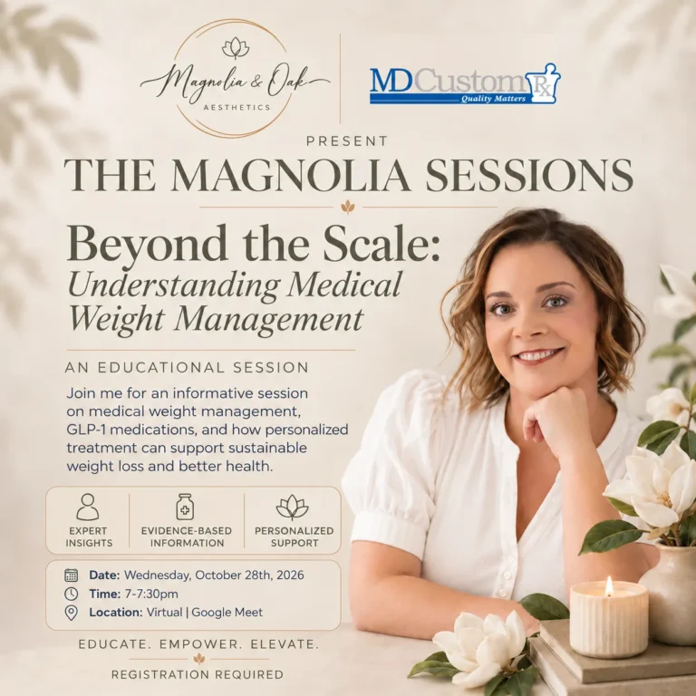 Magnolia Sessions flyer for a medical weight management educational session