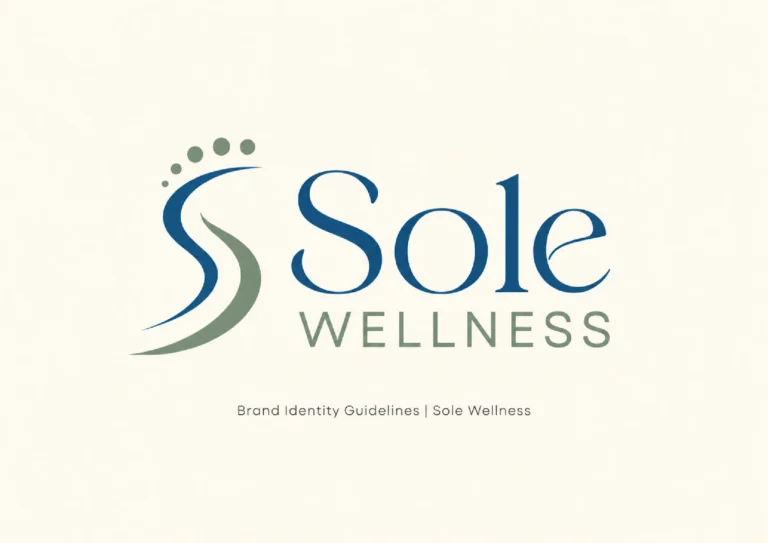 Sole Wellness brand guidelines cover with the primary logo