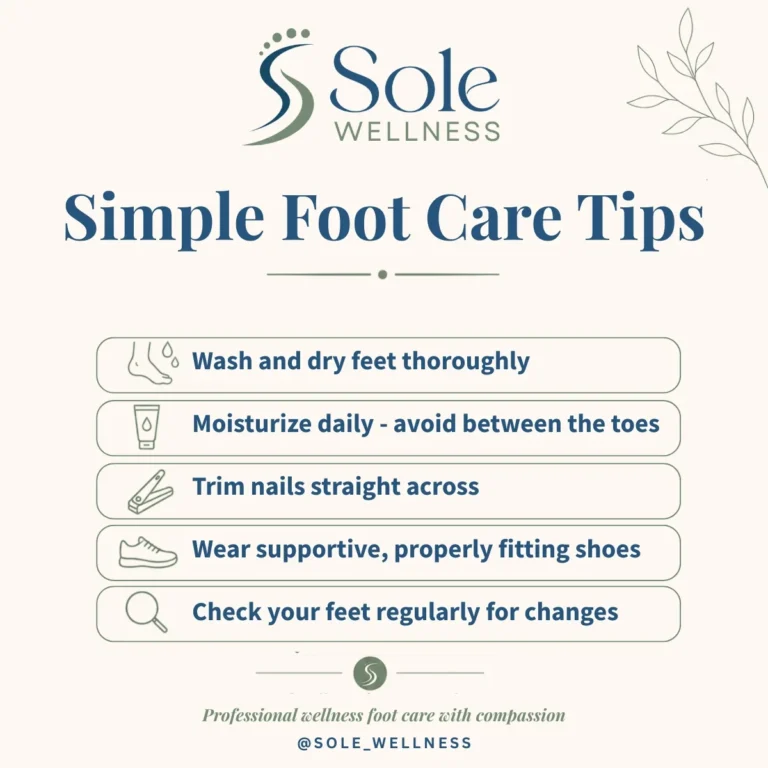 Sole Wellness simple foot care tips social post